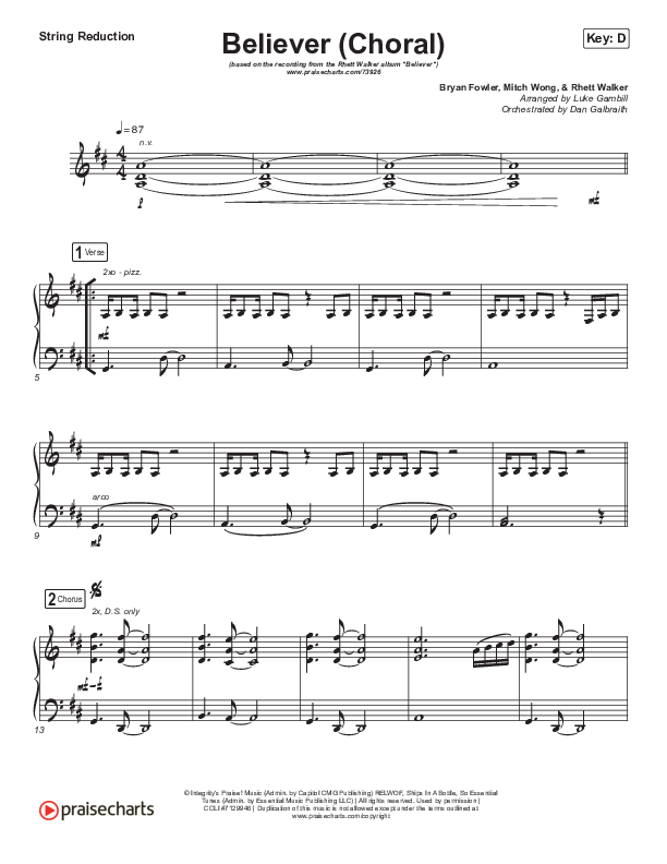 Believer (Choral Anthem SATB) Synth Strings (Rhett Walker Band / Arr. Luke Gambill)