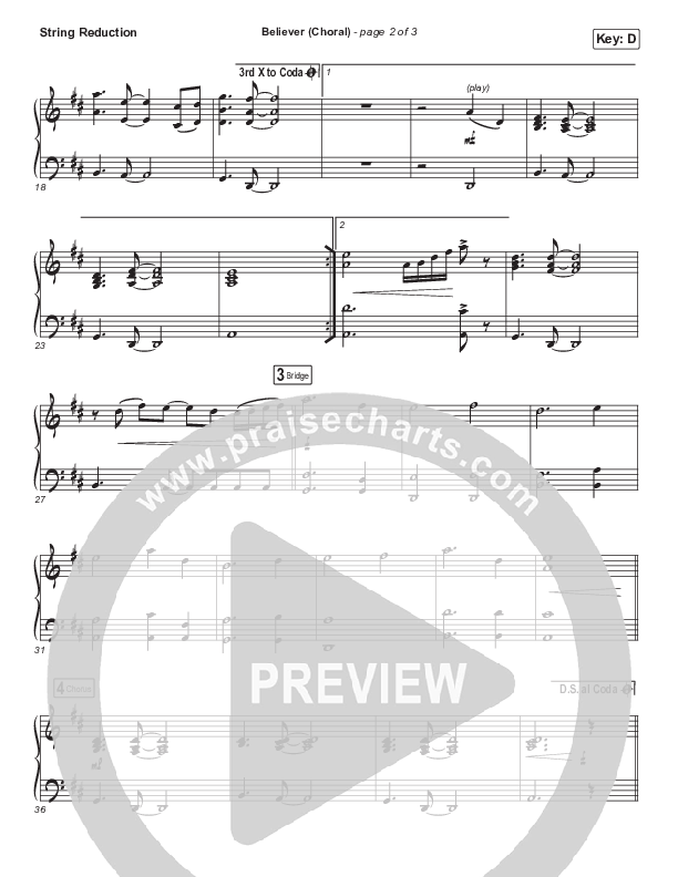 Believer (Choral Anthem SATB) Synth Strings (Rhett Walker Band / Arr. Luke Gambill)