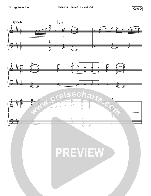 Believer (Choral Anthem SATB) Synth Strings (Rhett Walker Band / Arr. Luke Gambill)