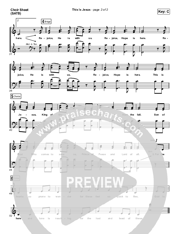 This Is Jesus Choir Sheet (SATB) (We Are Messengers)
