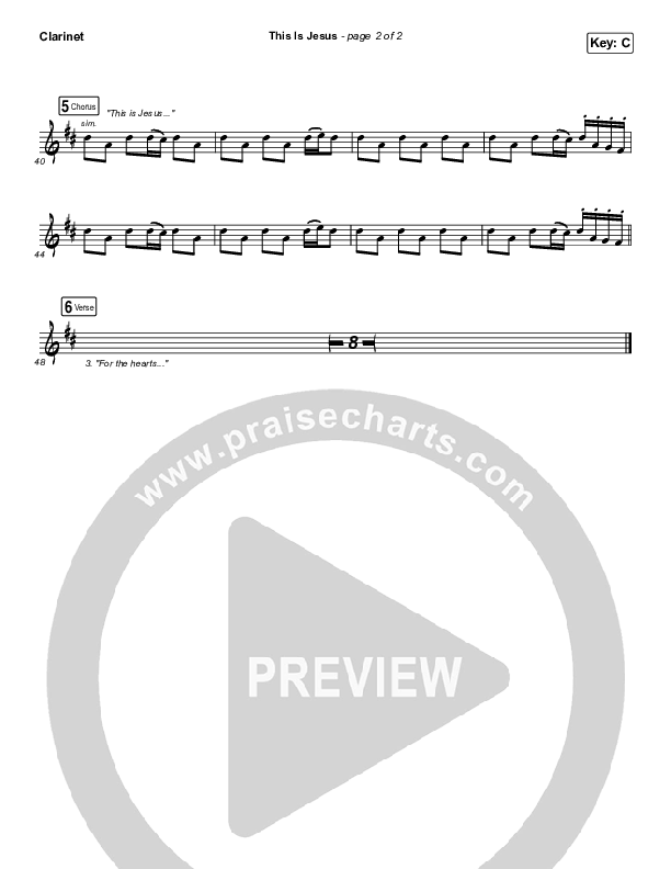 This Is Jesus Clarinet (We Are Messengers)