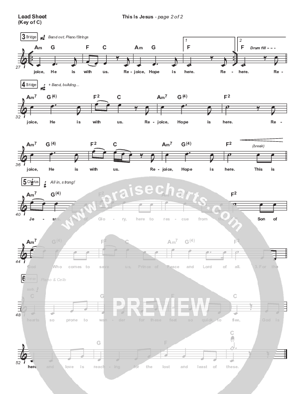 This Is Jesus Lead Sheet (Melody) (We Are Messengers)