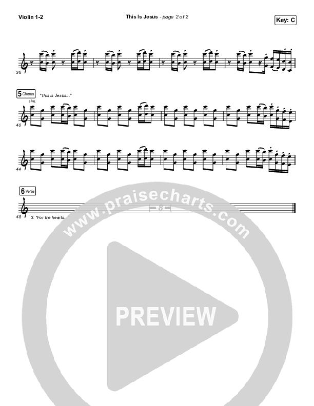 This Is Jesus Violin 1/2 (We Are Messengers)