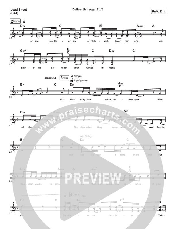 Deliver Us Lead Sheet (SAT) (Andrew Peterson)