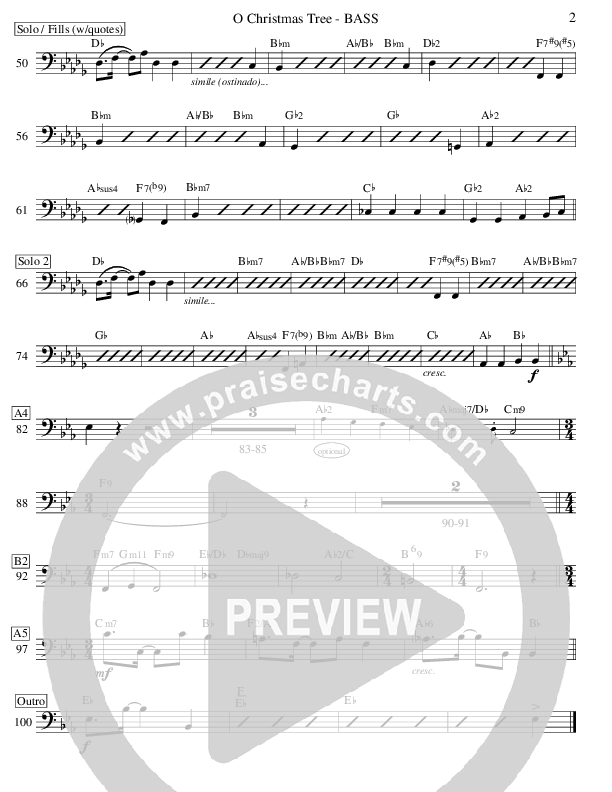 O Christmas Tree (Instrumental) Bass Guitar (Ric Flauding)