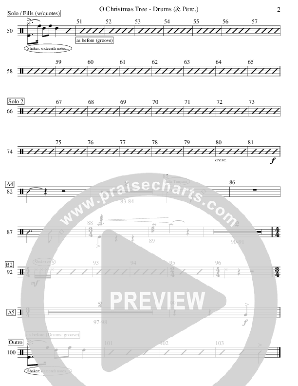 O Christmas Tree (Instrumental) Percussion (Ric Flauding)