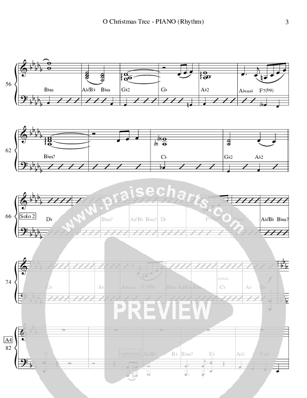 O Christmas Tree (Instrumental) Piano Sheet (Ric Flauding)