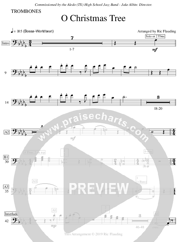 O Christmas Tree (Instrumental) Trombone (Ric Flauding)