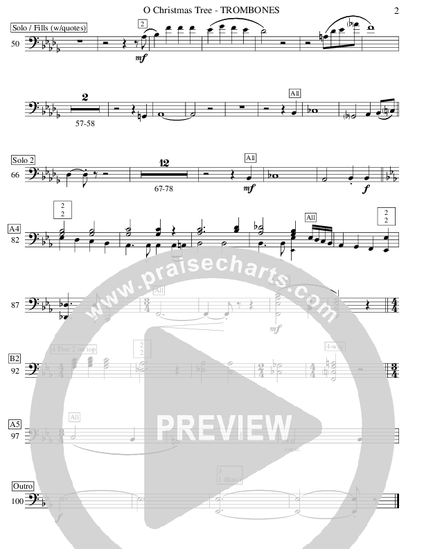 O Christmas Tree (Instrumental) Trombone (Ric Flauding)