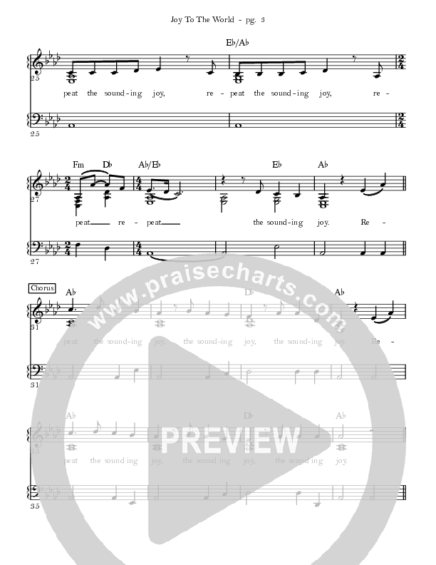 Joy To The World Lead Sheet (SAT) (Sandra McCracken)