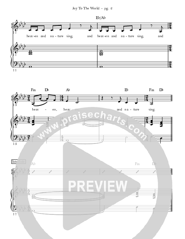 Joy To The World Piano/Vocal (Sandra McCracken)