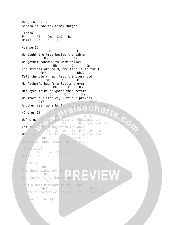 Ring The Bells Chords & Lyrics (Sandra McCracken)