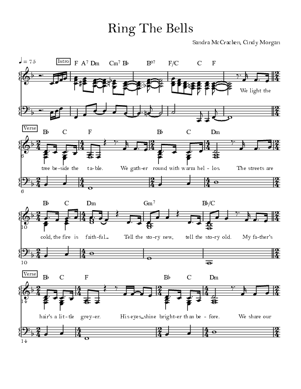 Ring The Bells Lead Sheet (SAT) (Sandra McCracken)