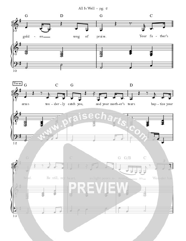 All Is Well Lead & Piano (Sandra McCracken)