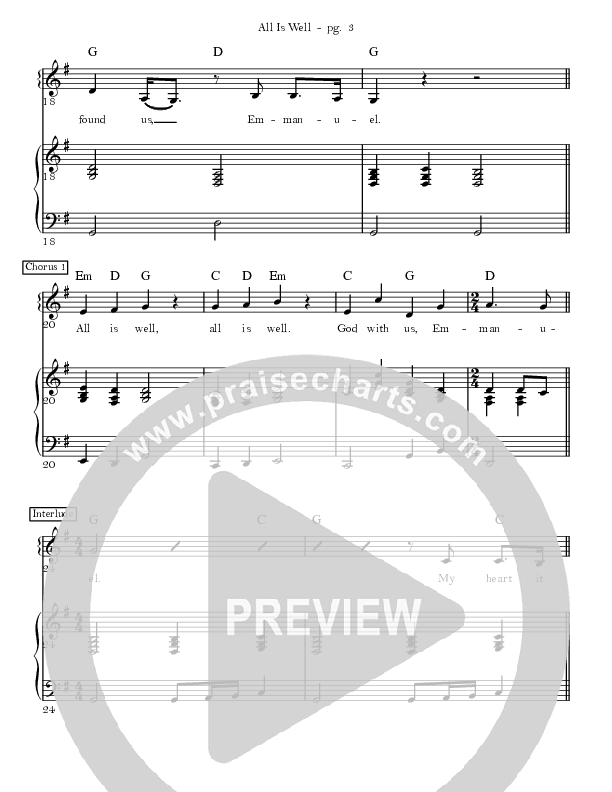 All Is Well Lead & Piano (Sandra McCracken)