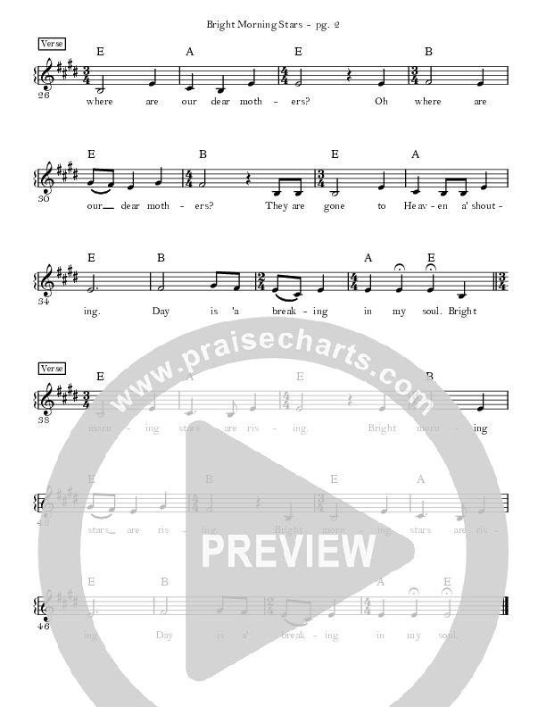 Bright Morning Stars Choir Sheet (SATB) (Sandra McCracken)