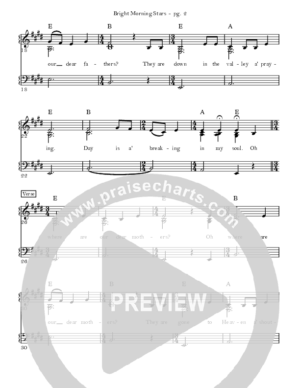 Bright Morning Stars Lead Sheet (SAT) (Sandra McCracken)