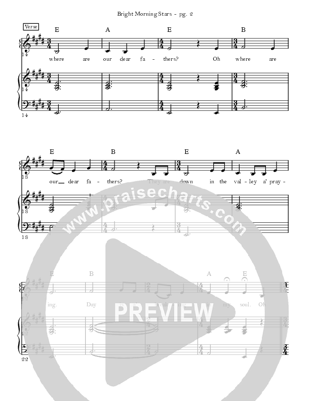 Bright Morning Stars Piano/Vocal (Sandra McCracken)