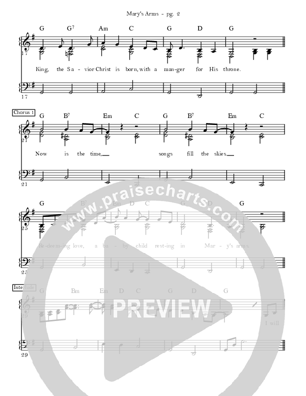 Mary’s Arms Lead Sheet (SAT) (Sandra McCracken)