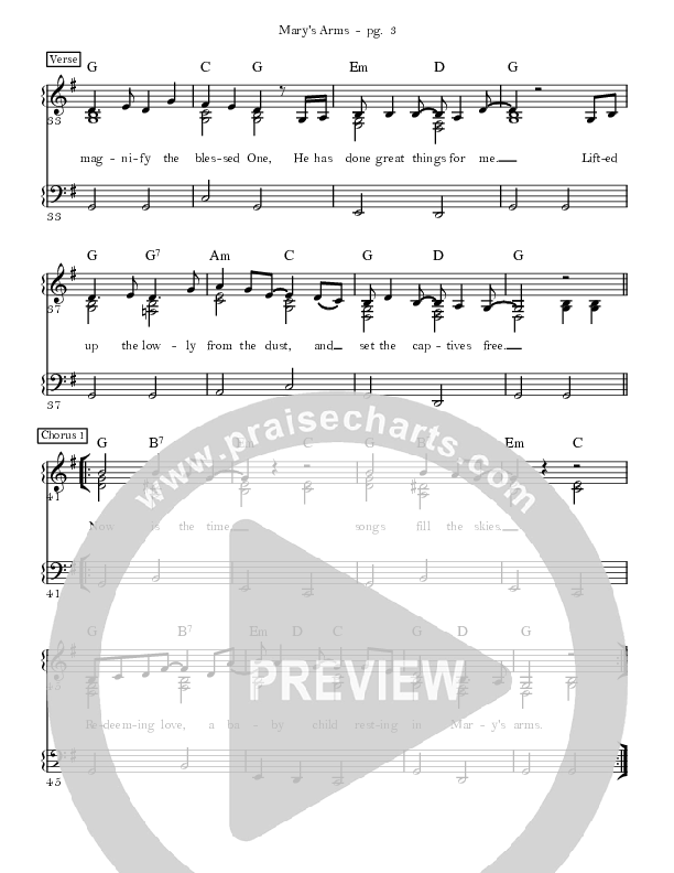 Mary’s Arms Lead Sheet (SAT) (Sandra McCracken)