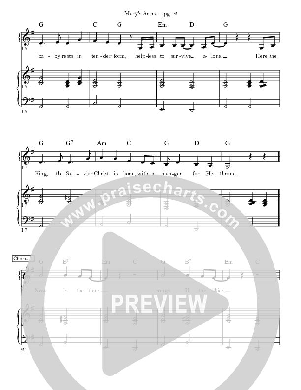 Mary’s Arms Lead & Piano (Sandra McCracken)