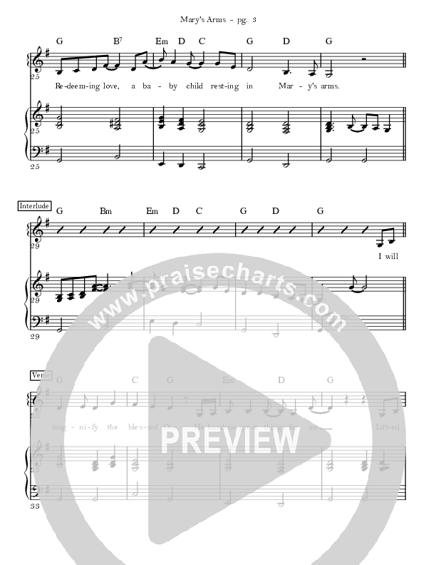 Mary’s Arms Lead & Piano (Sandra McCracken)