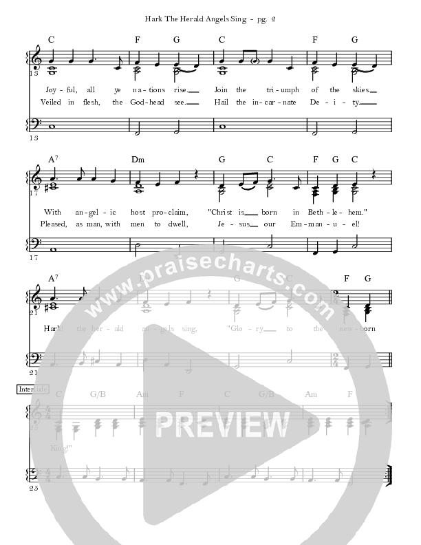 Hark The Herald Angels Sing Lead Sheet (SAT) (Sandra McCracken)