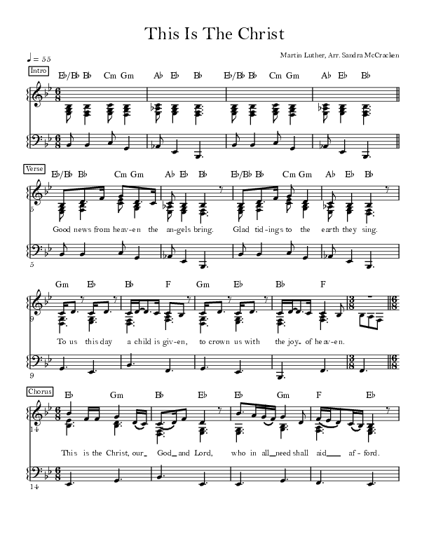 This Is The Christ Lead Sheet (Sandra McCracken)