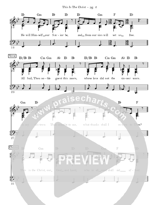 This Is The Christ Lead Sheet (Sandra McCracken)