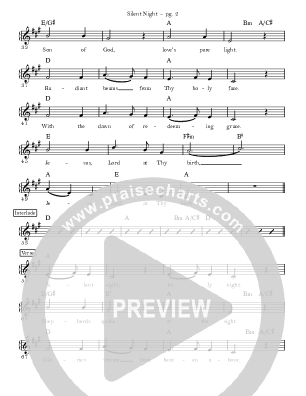 Silent Night Choir Sheet (SATB) (Sandra McCracken)