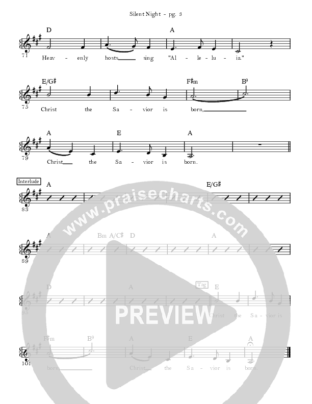 Silent Night Choir Sheet (SATB) (Sandra McCracken)