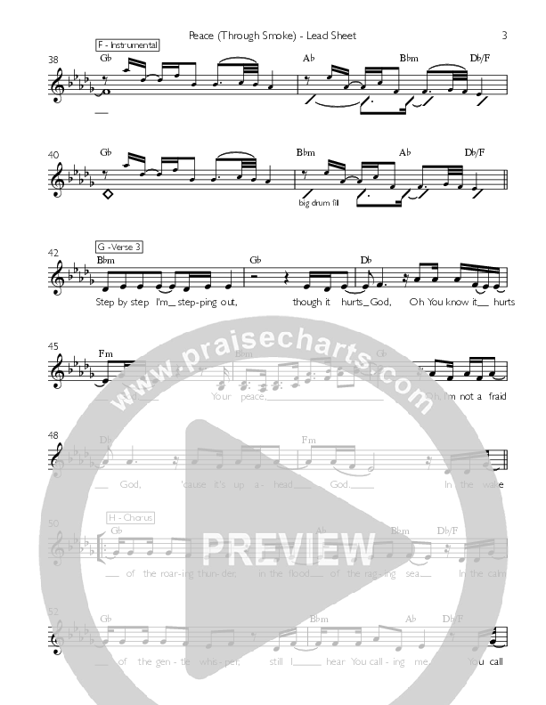 Peace (Through Smoke) Lead Sheet (XNDR)