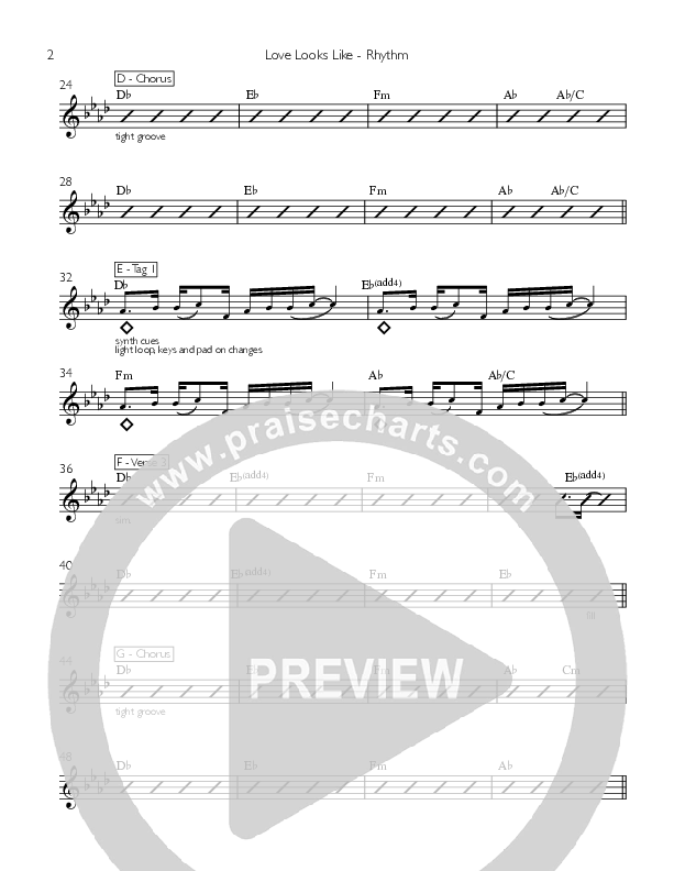 Love Looks Like Rhythm Chart (XNDR)