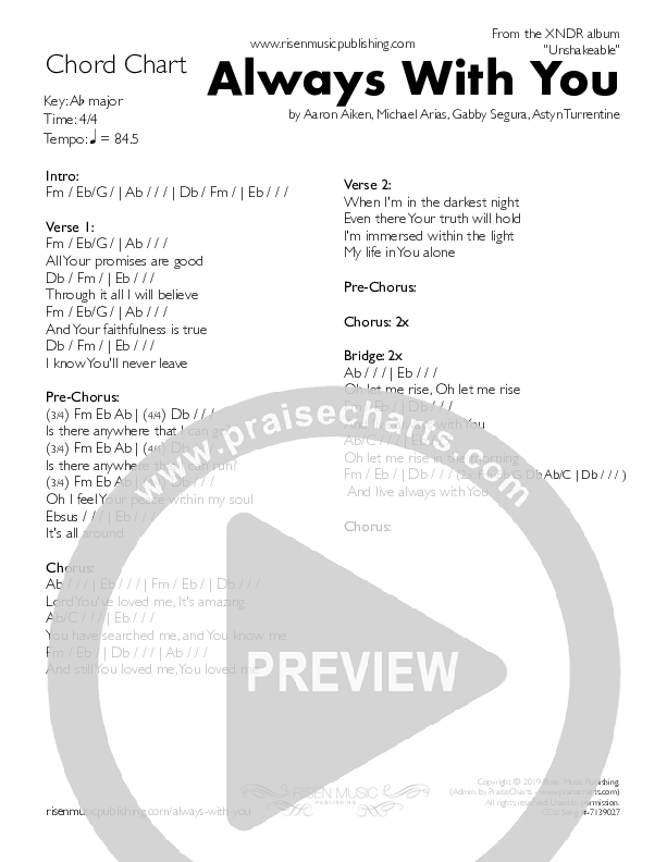 Always With You Chords & Lyrics (XNDR)