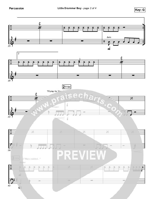 Little Drummer Boy Percussion (Chris Tomlin)