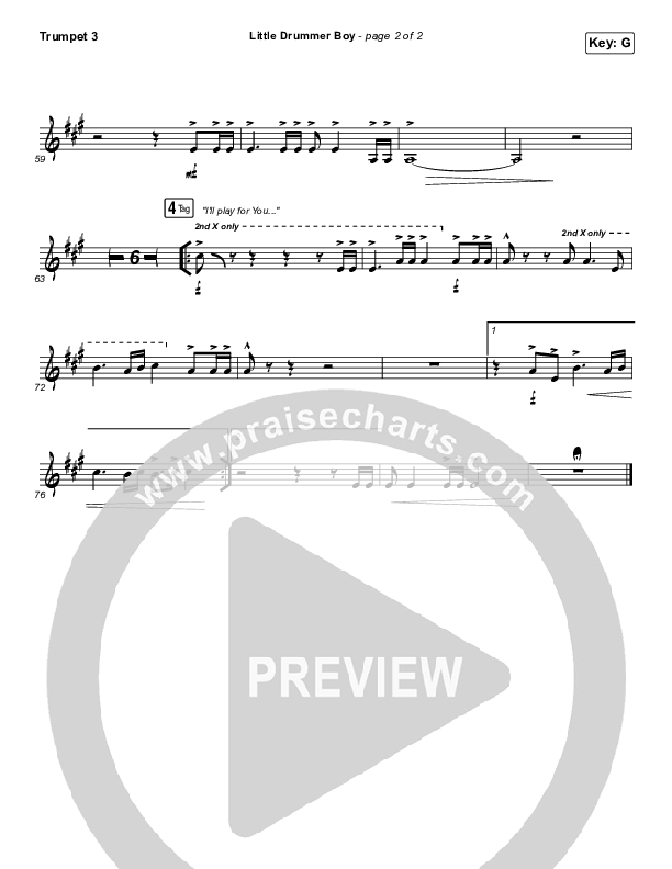 Little Drummer Boy Trumpet 3 (Chris Tomlin)