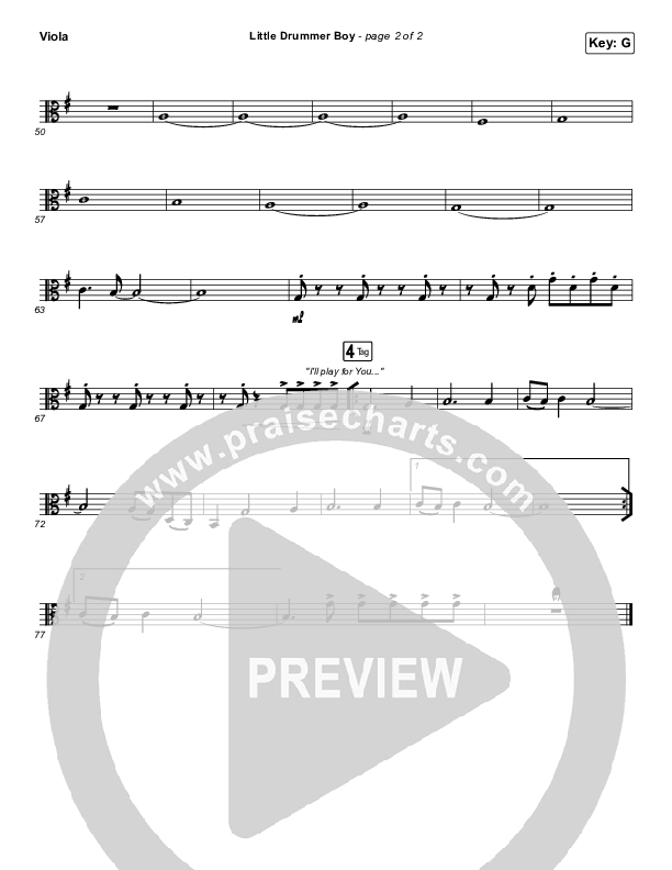 Little Drummer Boy Viola (Chris Tomlin)