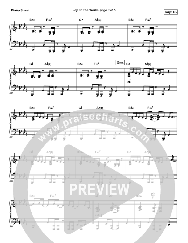 Joy To The World Piano Sheet (Lincoln Brewster)