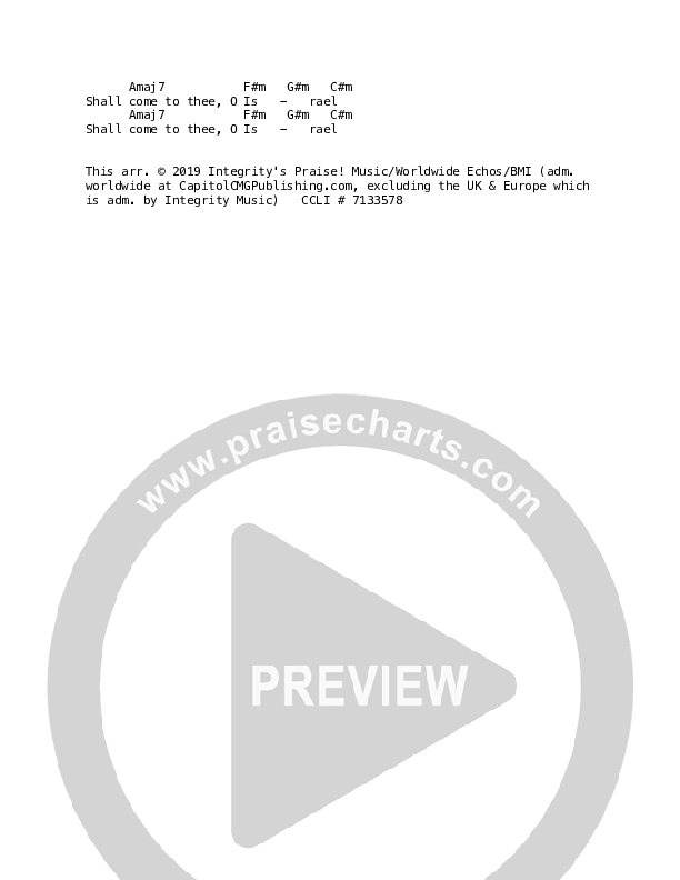 O Come O Come Emmanuel Chord Chart (Lincoln Brewster)