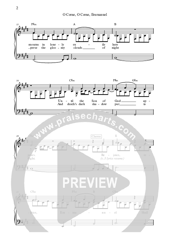 O Come O Come Emmanuel Lead Sheet (SAT) (Lincoln Brewster)