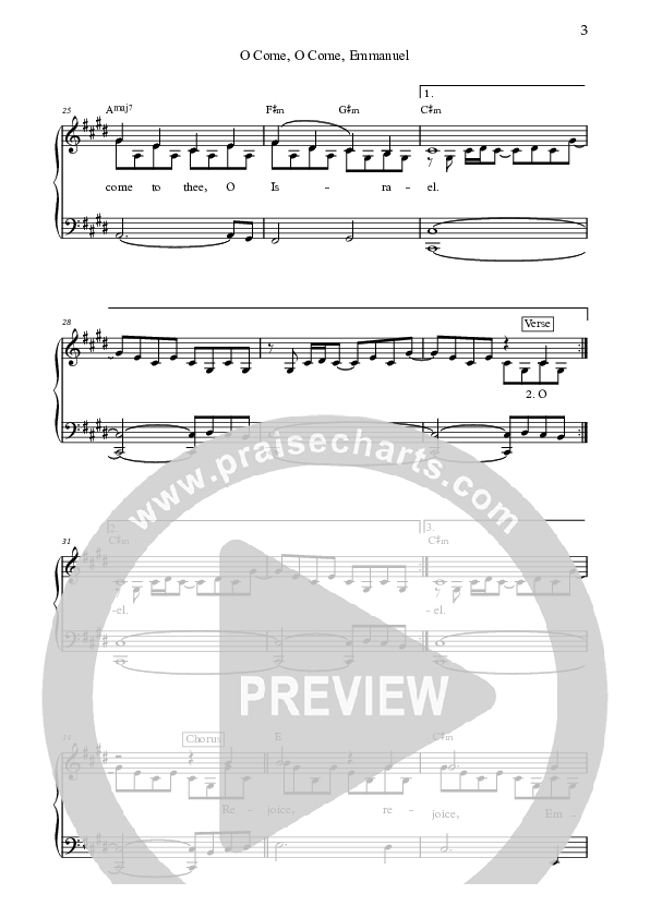 O Come O Come Emmanuel Lead Sheet (SAT) (Lincoln Brewster)