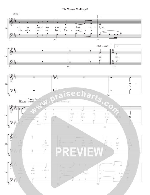 The Manger Medley Choir Sheet (SATB) (Chris Emert)