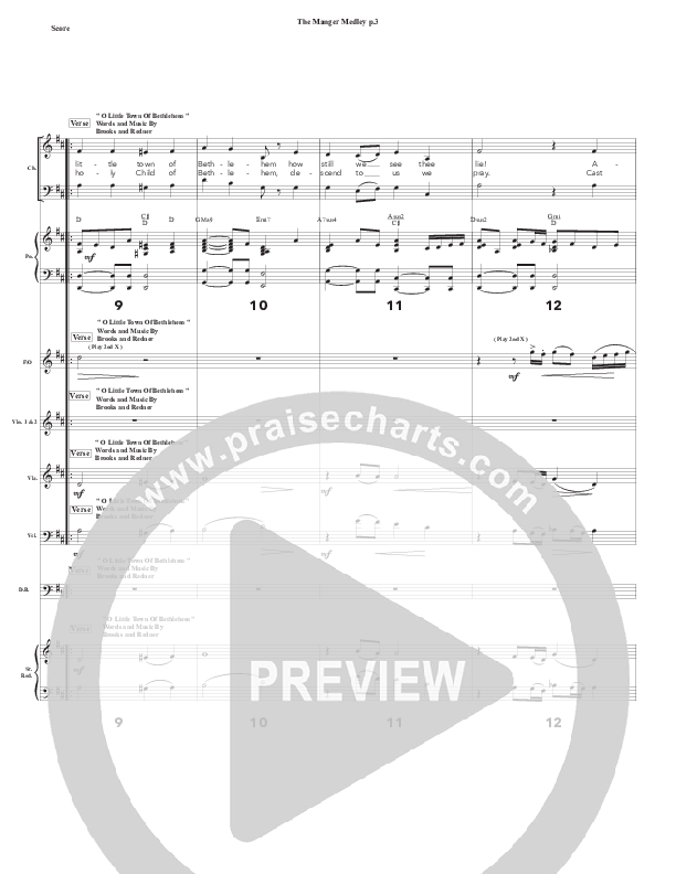 The Manger Medley Conductor's Score (Chris Emert)