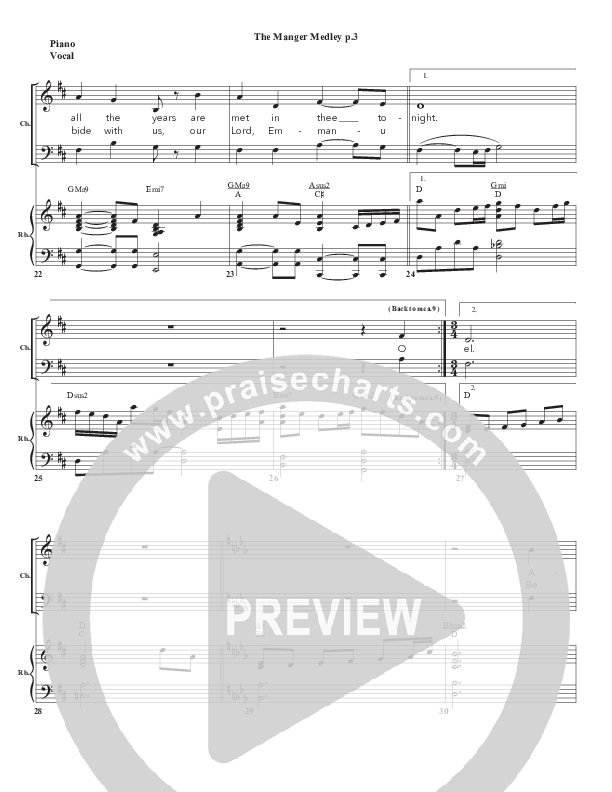 The Manger Medley Piano/Vocal (Chris Emert)