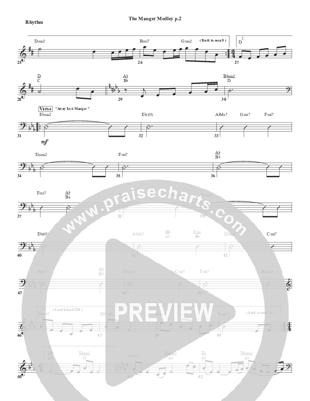 The Manger Medley Rhythm Chart (Chris Emert)