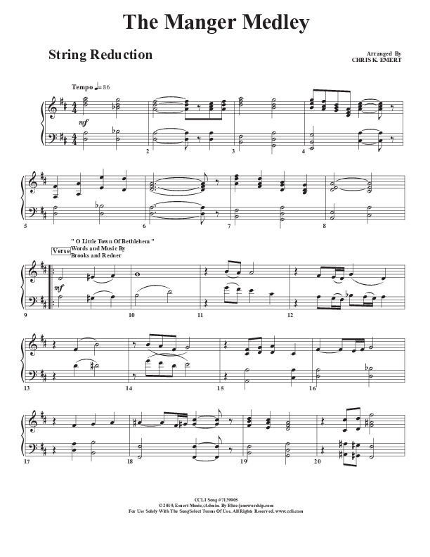 The Manger Medley Synth Strings (Chris Emert)