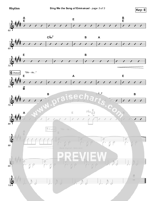 Sing We The Song Of Emmanuel Rhythm Chart (Matt Boswell / Matt Papa / Keith & Kristyn Getty)