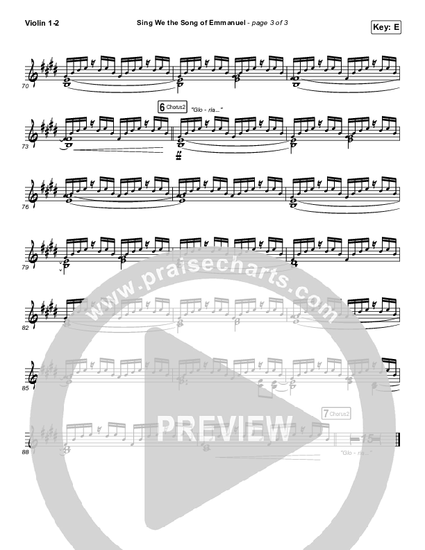 Sing We The Song Of Emmanuel Violin 1/2 (Matt Boswell / Matt Papa / Keith & Kristyn Getty)