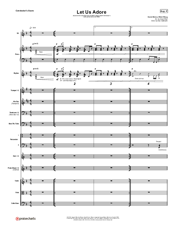Let Us Adore Conductor's Score (David & Nicole Binion)