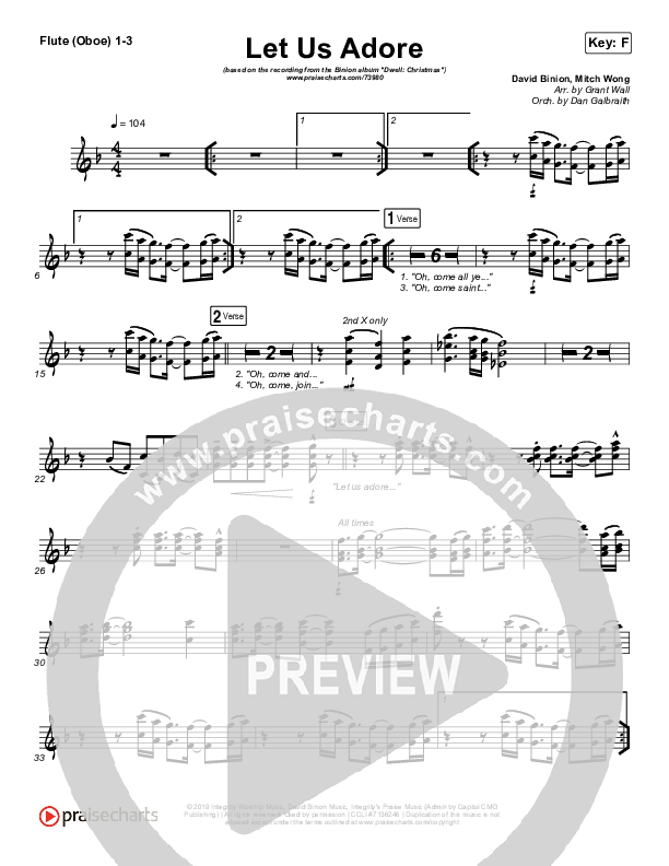 Let Us Adore Flute/Oboe 1/2/3 (David & Nicole Binion)